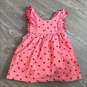 Pink Dress with Heart Pattern Valentine’s Dress